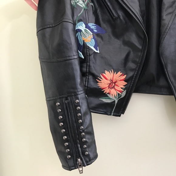 Floral moto Jacket - Picture 6 of 6